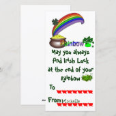 Klaslokaal Irish Valentijn Feestdagenkaart (Voorkant / Achterkant)