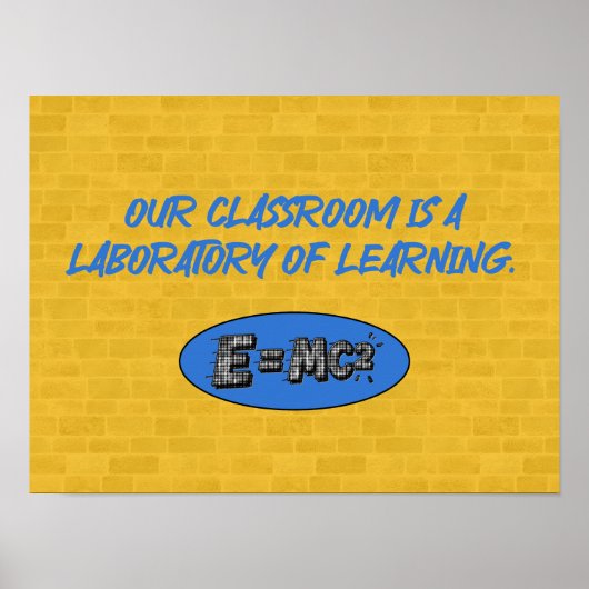 Klaslokaal Is Laboratorium Van Leren | Leraar Poster (Voorkant)
