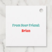 Klaslokaal Kinder Valentijnsdag Penguin Heart Bedankjes Labels (Achterkant)