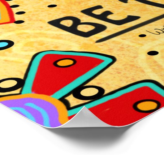 Klaslokaal Mooi Kind Bloemenharten Leuke Leraar Poster (Hoek)