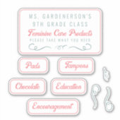 Klaslokaal Periode Vrouwelijke verzorging Labels (Voorkant)