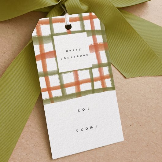 Klaslokaal Plaid Cadeau Labels | A Cadeaulabel
