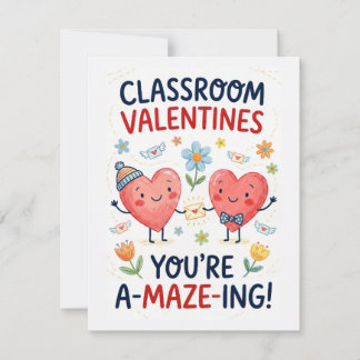 Klaslokaal Valentijnkaart – Je bent DOOL-HOF-IG! Feestdagenkaart