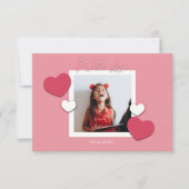 Klaslokaal Valentijns Lijst van het Hart Fotokaart Bedankkaart (Voorkant)