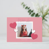 Klaslokaal Valentijns Lijst van het Hart Fotokaart Bedankkaart (Staand voorkant)