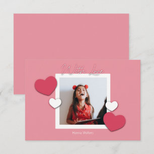 Klaslokaal Valentijns Lijst van het Hart Fotokaart Bedankkaart