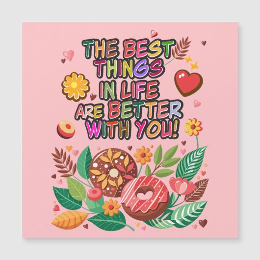 Klaslokaal Valentijnsdag Boho Donuts en Flowers (Voorkant)