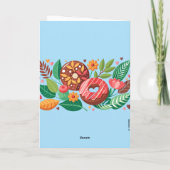 Klaslokaal Valentijnsdag Boho Donuts en Flowers Kaart (Achterkant)