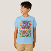 Klaslokaal Valentijnsdag Boho Donuts en Flowers T-shirt (Voorkant volledig)