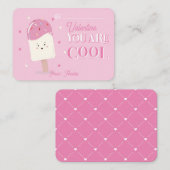 Klaslokaal Valentijnsdag Cool Popsicle Notitiekaartje (Voorkant / Achterkant)