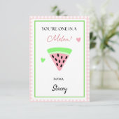 Klaslokaal Valentijnsdag Je bent één in een meloen (Staand voorkant)