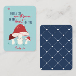 Klaslokaal Valentijnsdag Zo Paddenstoel Hart Kaart Notitiekaartje