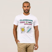 Klaslucht 100% Awesome Retro School T-shirt (Voorkant volledig)