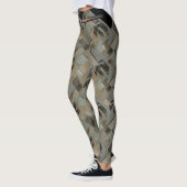 Klaspen op geweven hout (angled) leggings (Links)