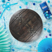 Klaspen op hout papieren bordje (Feest)