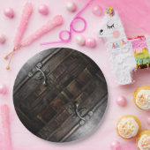 Klaspen op hout papieren bordje (Feest)