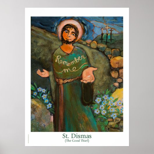 Klasposter over St. Dismas (de Goede Dief) Poster (Voorkant)
