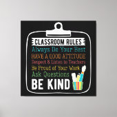 Klasregels Canvas Afdruk (Voorkant)