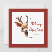 Klasreindeer kerstkaart voor kinderen (Voorkant)