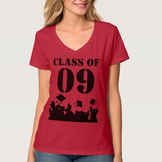 Klasreünie Klas van 09 Afstuderen T-shirt (Voorkant)
