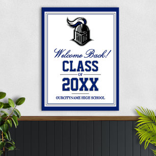 Klasreünie Welkom van School Mascot Poster