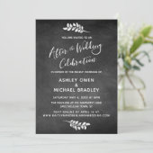 Klassboard & Botanisch 'After Wedding'-Feest Kaart (Staand voorkant)