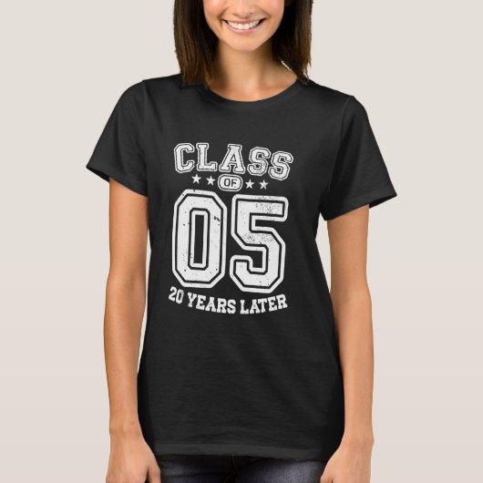Klasse 05 20e middelbare school alumni 20 jaar 202 t-shirt (Voorkant)