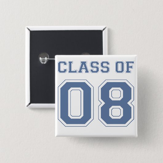 Klasse 08 vierkante button 5,1 cm (Voorkant /achterkant)
