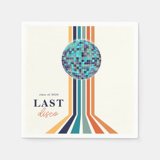 Klasse 0f 2024 Laatste Dans Retro Afstudeerfeest Servet (Voorkant)