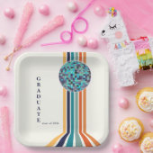 Klasse 0f 2024 Retro Graduation Party Papieren Bordje (Feest)