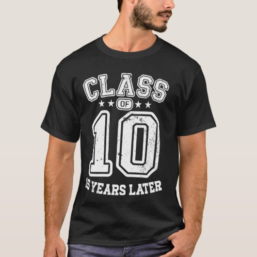 Klasse 10 15e middelbare school alumni 15 jaar 202 t-shirt (Voorkant)