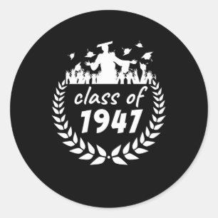 klasse 1947 afstuderen of reünie per jaar ronde sticker