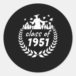 klasse 1951 afstuderen of reünie, per jaar ronde sticker