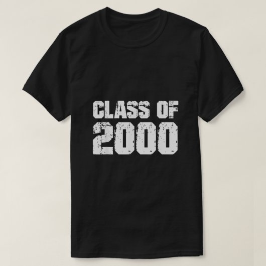 Klasse 2000 Afstuderen High School College Reuni T-shirt (Design voorkant)