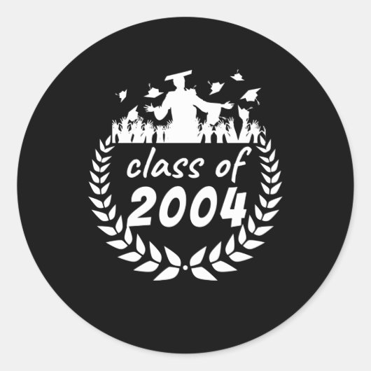klasse 2004: afstuderen- of reüleontwerp door ronde sticker (Voorkant)