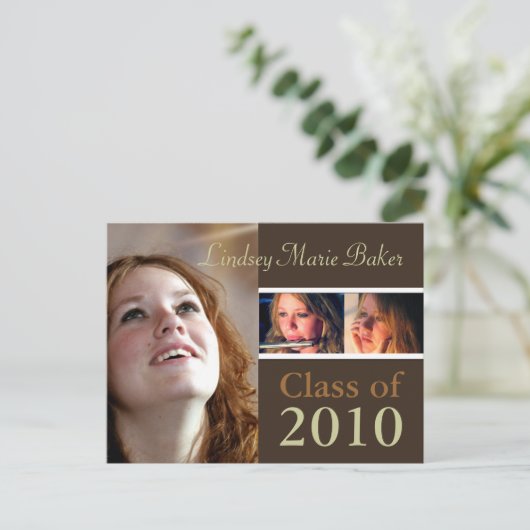 Klasse 2010 Briefkaarten voor het uitnodigen van A (Staand voorkant)