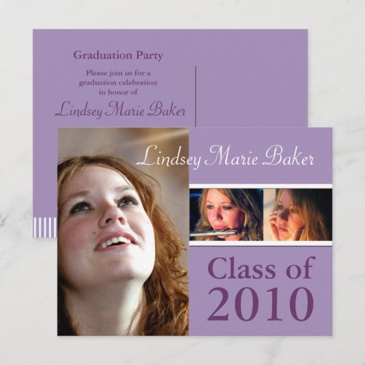 Klasse 2010 Briefkaarten voor het uitnodigen van A (Voorkant / Achterkant)