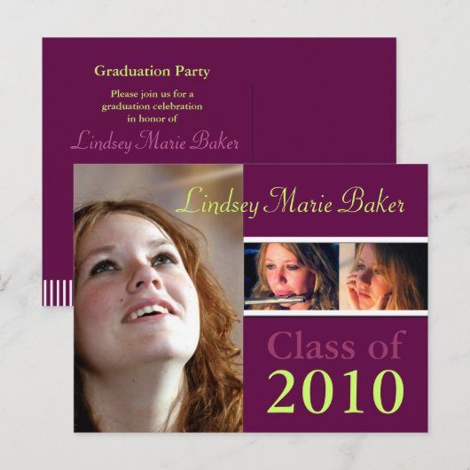 Klasse 2010 Briefkaarten voor het uitnodigen van A (Voorkant / Achterkant)