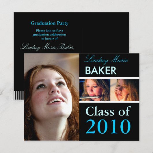 Klasse 2010 Briefkaarten voor het uitnodigen van A (Voorkant / Achterkant)