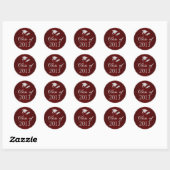 Klasse 2013 Graduation Cap & Diploma Seals Ronde Sticker (Vel)