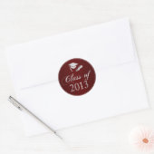 Klasse 2013 Graduation Cap & Diploma Seals Ronde Sticker (Envelop)