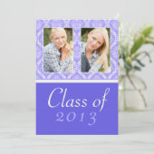 Klasse 2013 Paarse uitnodiging tot het Afstuderen  (Staand voorkant)