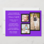 Klasse 2013 Paarse uitnodiging tot het Afstuderen (Achterkant)