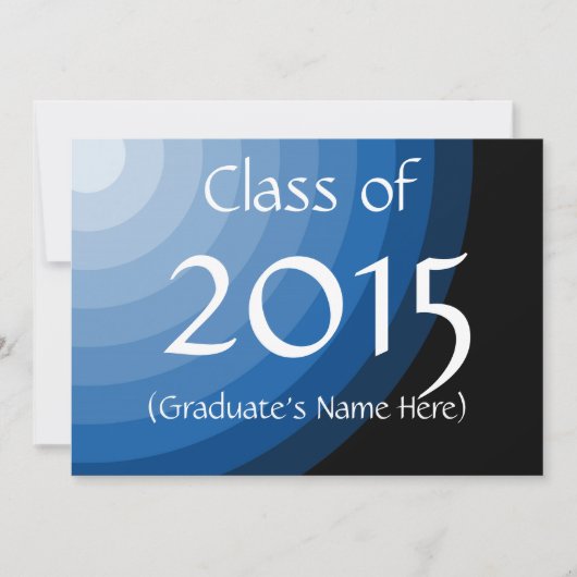 Klasse 2015 Blue Afstuderen Invites by Janz Kaart (Voorkant)