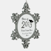 klasse 2015 tin sneeuwvlok ornament (Links)