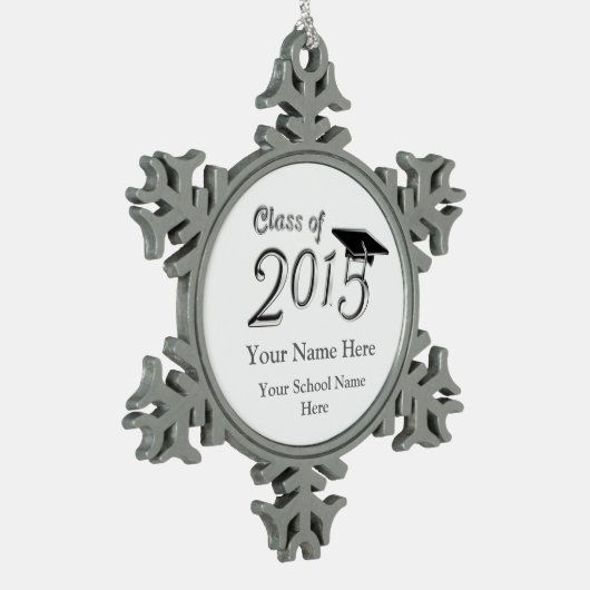 klasse 2015 tin sneeuwvlok ornament (Links)