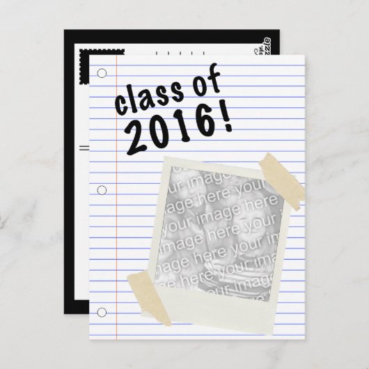 klasse 2016 briefkaart (Voorkant / Achterkant)