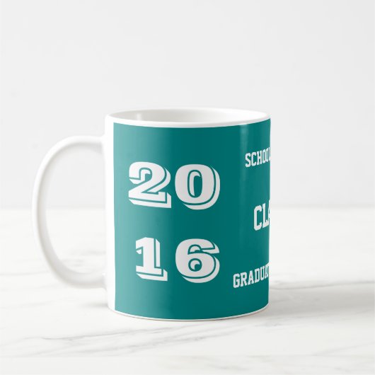 Klasse 2016 Mok van Blauwgroen Afstuderen koffie d (Links)