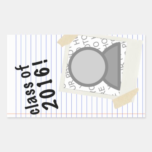 klasse 2016 rechthoekige sticker (Voorkant)