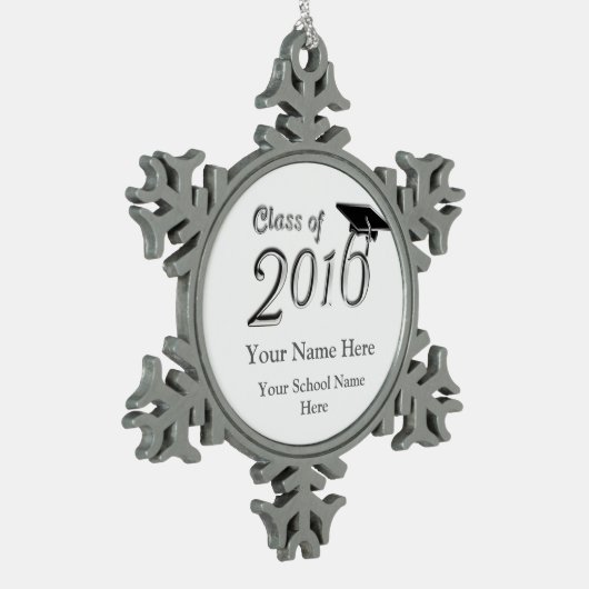  klasse 2016 tin sneeuwvlok ornament (Links)